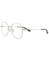 Alexander Mcqueen Unisex Mq0290o 52mm Optical Frames In Metallic