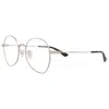Alexander Mcqueen Unisex Mq0290o 52mm Optical Frames In Metallic