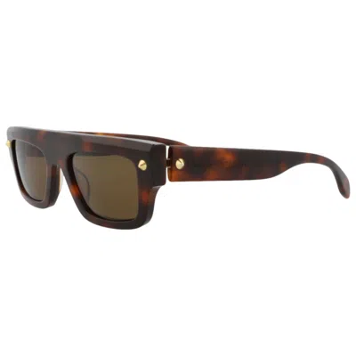 Alexander Mcqueen Women Dark Brown Square Sunglasses, Onesize Luxury Sunglasses For Women Darveys In Multicolor