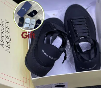 Pre-owned Alexander Mcqueen Us 10 Eur 44 - Gift 5 Dior Socks And Original  Sneakers Men In Black