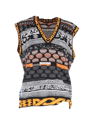 Pre-owned Alexander Mcqueen V-neck Knitted Top In Black