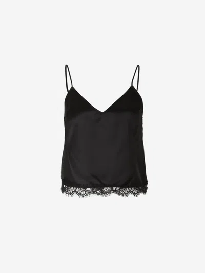 Alexander Mcqueen Top With Thin Straps In Black