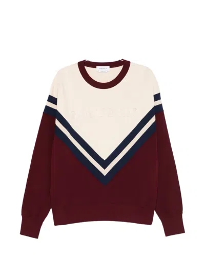 Alexander Mcqueen V-print Logo Sweatshirt In Burgundy