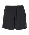 Alexander Mcqueen Varsity Skill Swim Shorts In Black