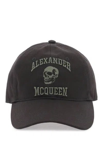 Alexander Mcqueen Alexander Mc Queen Varsity Skull Cap In Black