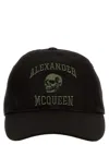 Alexander Mcqueen 'varsity Skull' Cap In Black