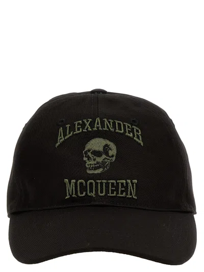 Alexander Mcqueen 'varsity Skull' Cap In Green