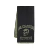 Alexander Mcqueen Varsity Skull Logo Scarf In Black