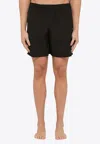Alexander Mcqueen Black Nylon Swimming Shorts In Black