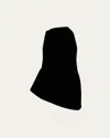 Alexander Mcqueen Velvet Asymmetric Ruched Top In Black