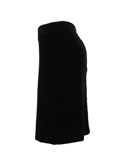 Pre-owned Alexander Mcqueen Velvet Midi Skirt In Black