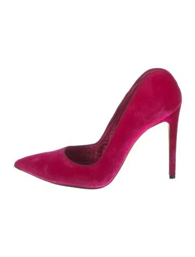 Pre-owned Alexander Mcqueen Velvet Pumps In Pink