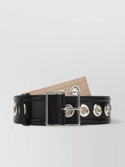 Alexander Mcqueen Versatile Adjustable Leather Belt In Black