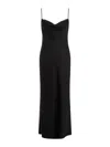 Alexander Mcqueen Silk Evening Dress Women In Black