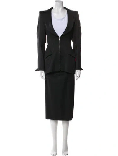 Pre-owned Alexander Mcqueen Vintage 1998 Skirt Suit In Black