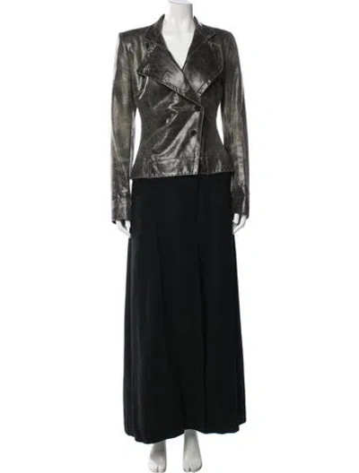 Pre-owned Alexander Mcqueen Vintage 1999 Coat In Black/grey