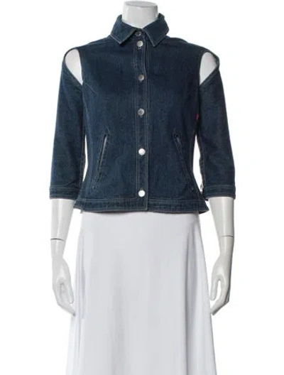 Pre-owned Alexander Mcqueen Vintage 2000 Denim Jacket In Blue