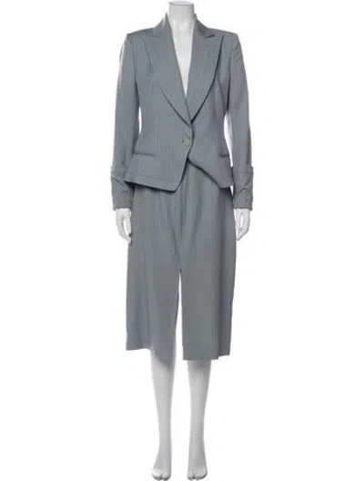 Pre-owned Alexander Mcqueen Vintage 2000 Skirt Suit In Gray