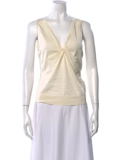 Pre-owned Alexander Mcqueen Vintage 2000's Top In Neutral