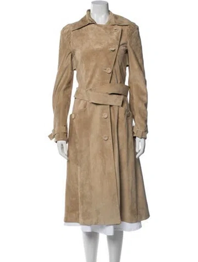 Pre-owned Alexander Mcqueen Vintage 2000's Trench Coat In Brown