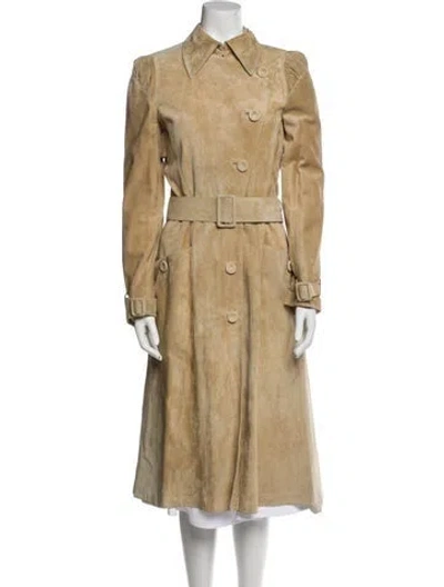Pre-owned Alexander Mcqueen Vintage 2000's Trench Coat In Neutral