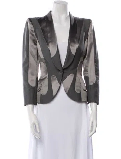 Pre-owned Alexander Mcqueen Vintage 2003 Blazer In Gray