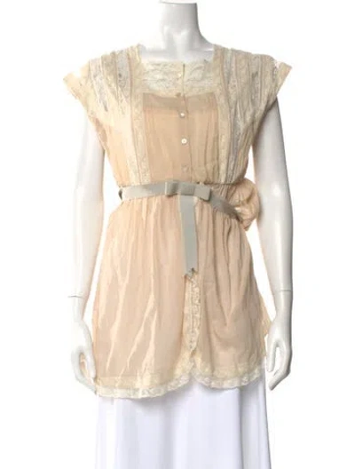 Pre-owned Alexander Mcqueen Vintage 2004 Blouse In Neutral