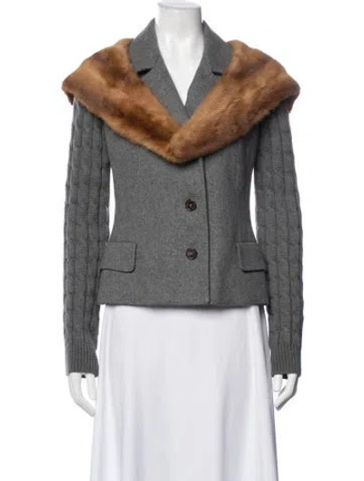 Pre-owned Alexander Mcqueen Vintage 2005 Blazer In Gray
