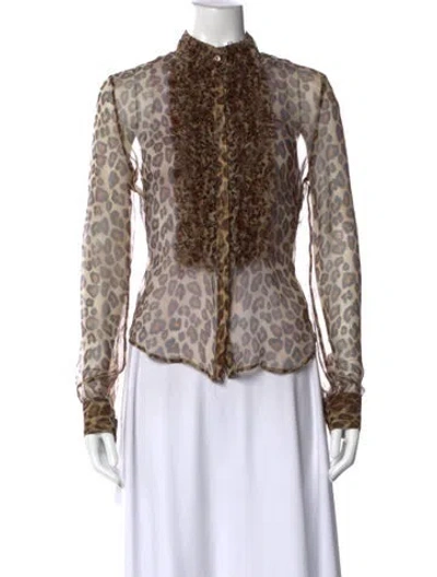 Pre-owned Alexander Mcqueen Vintage 2005 Blouse In Neutral