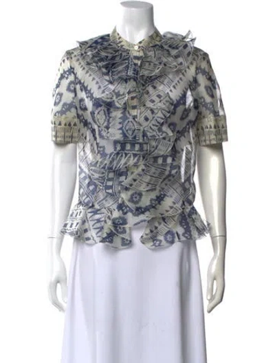 Pre-owned Alexander Mcqueen Vintage 2005 Blouse In Neutral