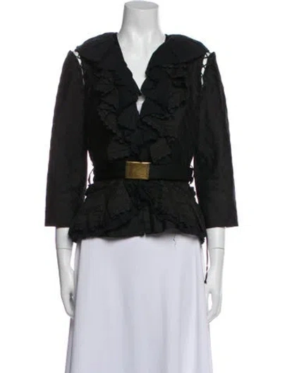 Pre-owned Alexander Mcqueen Vintage 2005 Evening Jacket In Black