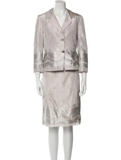 Pre-owned Alexander Mcqueen Vintage 2005 Skirt Set In Neutral