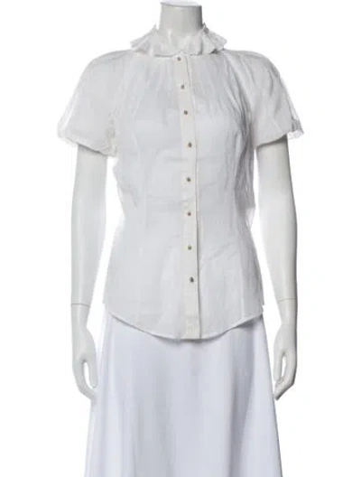 Pre-owned Alexander Mcqueen Vintage 2008 Blouse In White