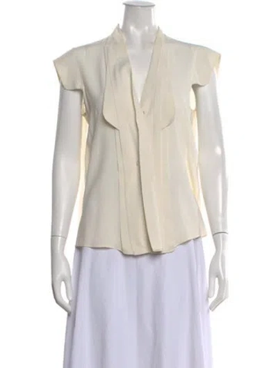 Pre-owned Alexander Mcqueen Vintage 2010 Blouse In Neutrals