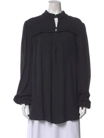 Pre-owned Alexander Mcqueen Vintage 2012 Blouse In Black