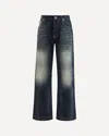 Alexander Mcqueen Wide Leg Faded Jeans