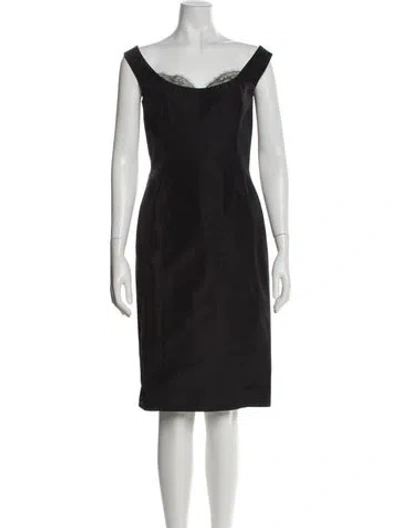Pre-owned Alexander Mcqueen Vintage Knee-length Dress In Black