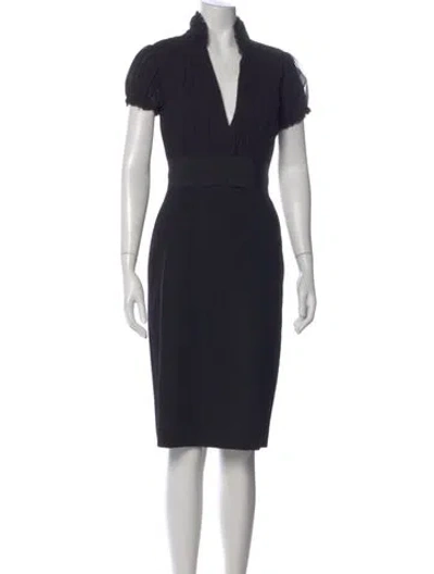 Pre-owned Alexander Mcqueen Vintage Knee-length Dress In Black