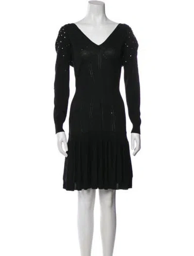 Pre-owned Alexander Mcqueen Vintage Knee-length Dress In Black