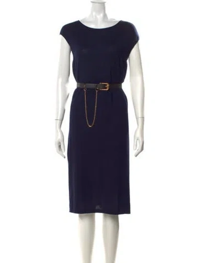Pre-owned Alexander Mcqueen Vintage Knee-length Dress In Blue