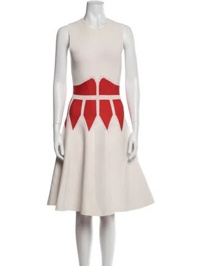 Pre-owned Alexander Mcqueen Vintage Knee-length Dress In Red/white