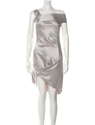 Pre-owned Alexander Mcqueen Vintage Knee-length Dress In Silver
