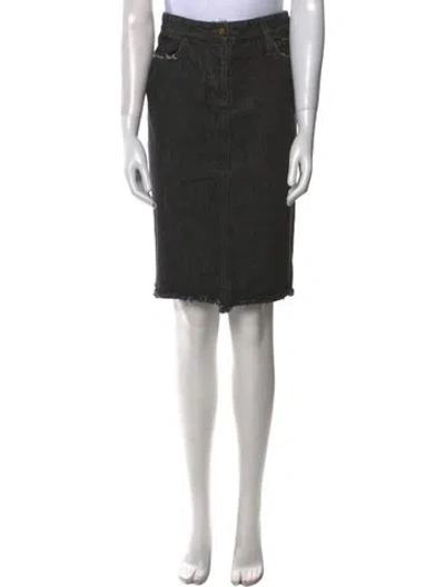 Pre-owned Alexander Mcqueen Vintage Knee-length Skirt In Gray