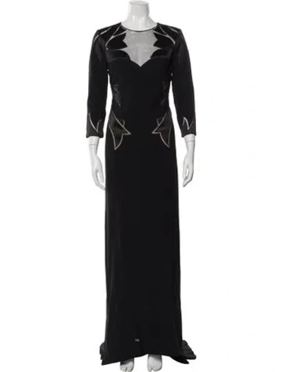 Pre-owned Alexander Mcqueen Vintage Long Dress In Black