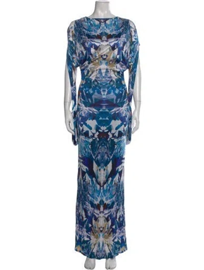 Pre-owned Alexander Mcqueen Vintage Long Dress In Blue