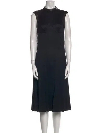 Pre-owned Alexander Mcqueen Vintage Midi Length Dress In Black