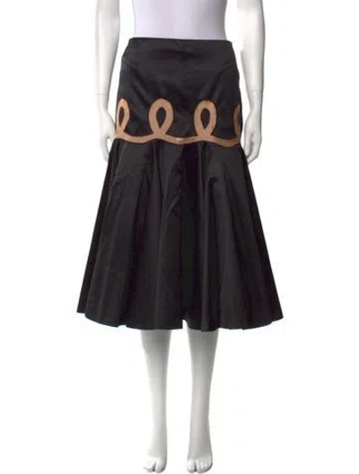 Pre-owned Alexander Mcqueen Vintage Midi Length Skirt In Black