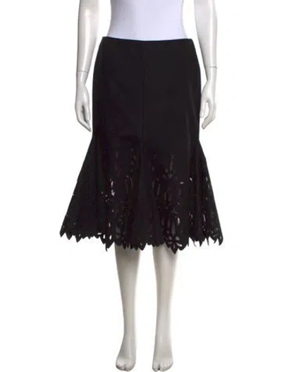 Pre-owned Alexander Mcqueen Vintage Midi Length Skirt In Black