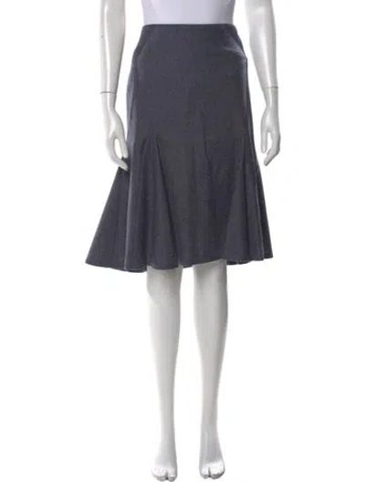 Pre-owned Alexander Mcqueen Vintage Midi Length Skirt In Blue