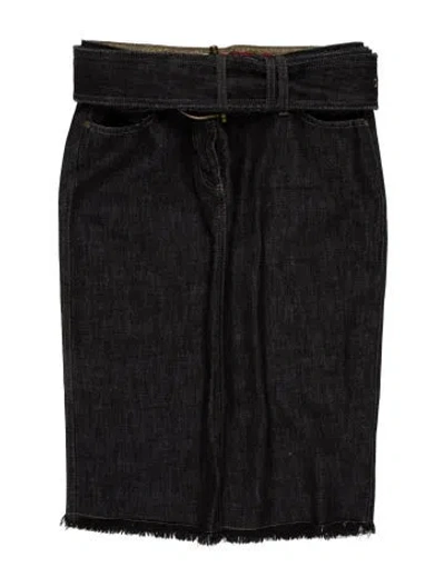 Pre-owned Alexander Mcqueen Vintage Midi Length Skirt In Blue